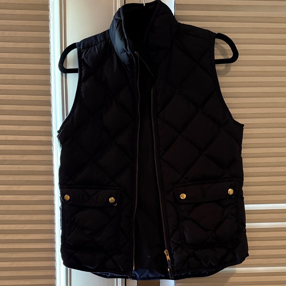 J.Crew Navy Quilted Vest